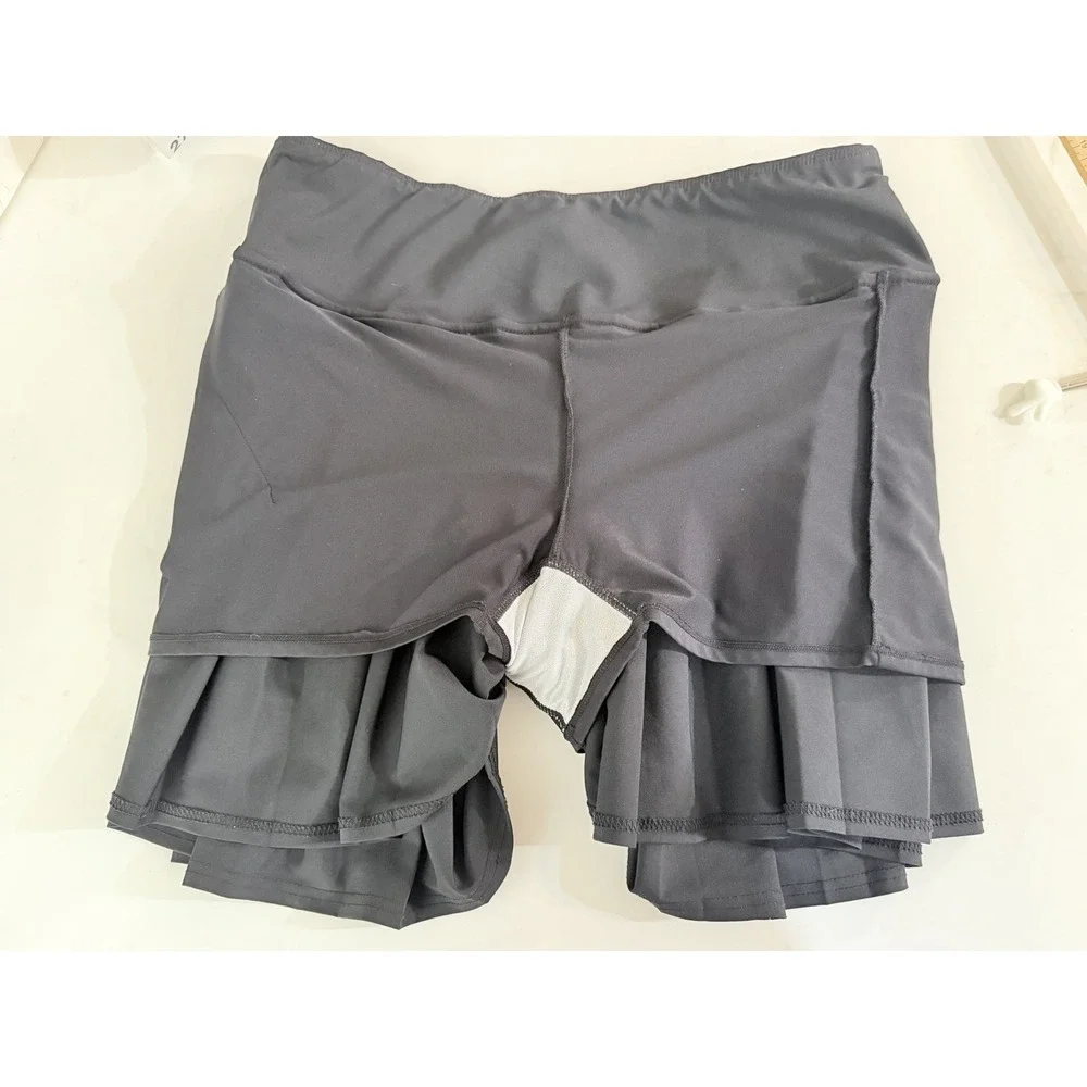 BCG Club Sports‎ Skort Womens XL Black Pleated Athletic Tennis Skirt